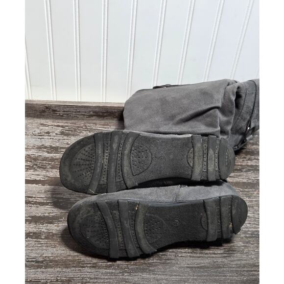 Maurices Women's Gray Faux Suede Tall Riding Comfort Fashion Boots Size 8 - Picture 6 of 6